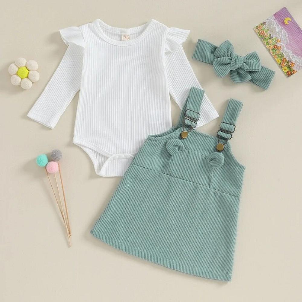 Conjuntinho Lili Body e Vestido Verde - Minu Kids