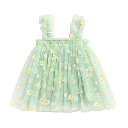 Printed Tulle Kids Dress