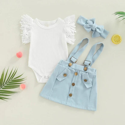 Conjuntinho Nina Body e Saia Azul - Minu Kids