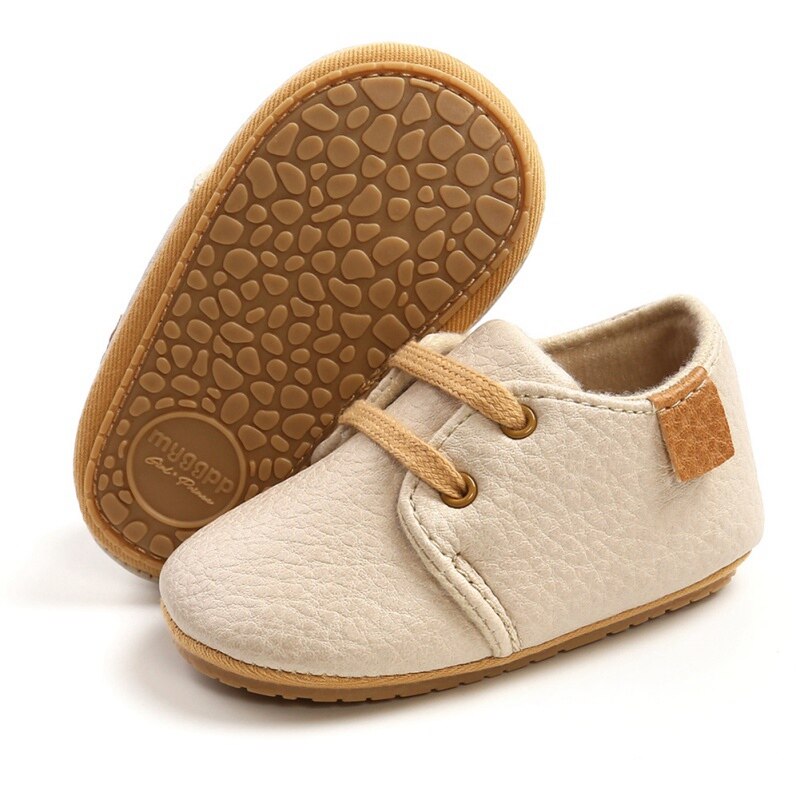 Leather Baby Shoes - Nude