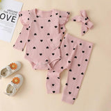 Baby Hearts Outfit – Pink Bodysuit and Pants