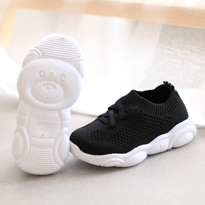 Teddy Face Sneakers – White