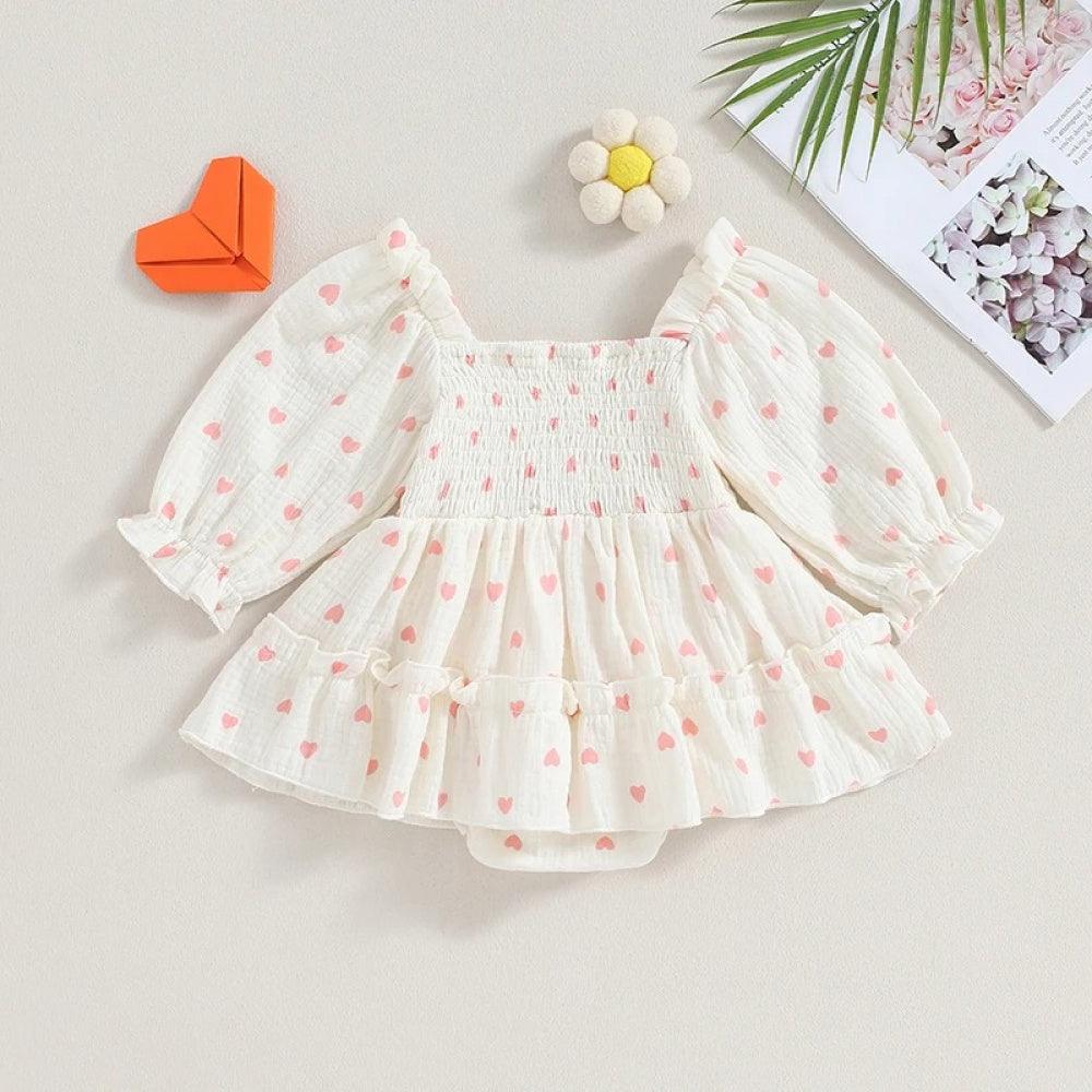 Vestidinho Corações Princesinha Branco - Minu Kids