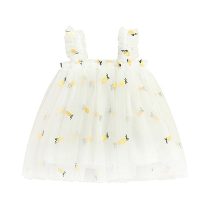 Printed Tulle Kids Dress