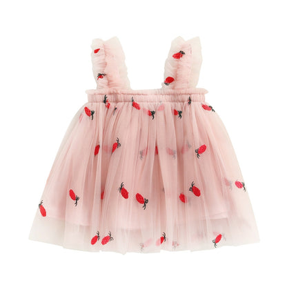 Printed Tulle Kids Dress