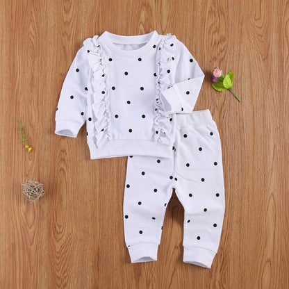 Polka Dot Sweatshirt Set