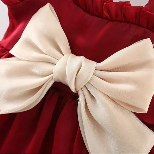 Baby Dress Christmas New Summer Strap Big Butterfly Mesh Dress Suitable for 0-3 Year Old Babies