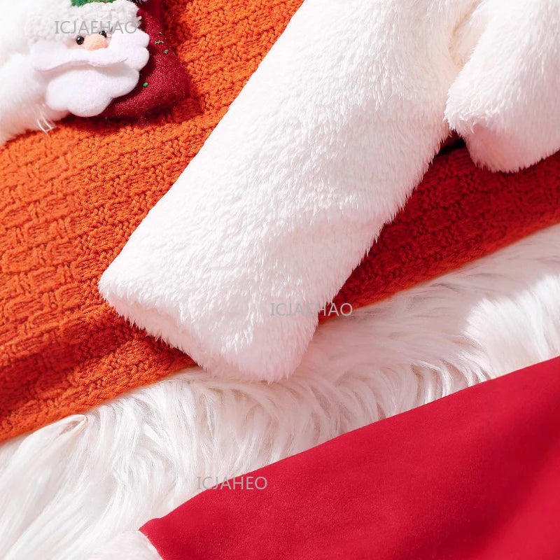 Girls Christmas Velvet Sleeveless Dress 2 Piece Set with Jacket Outfit Kids Party Wear Toddler Clothing New Year Autumn