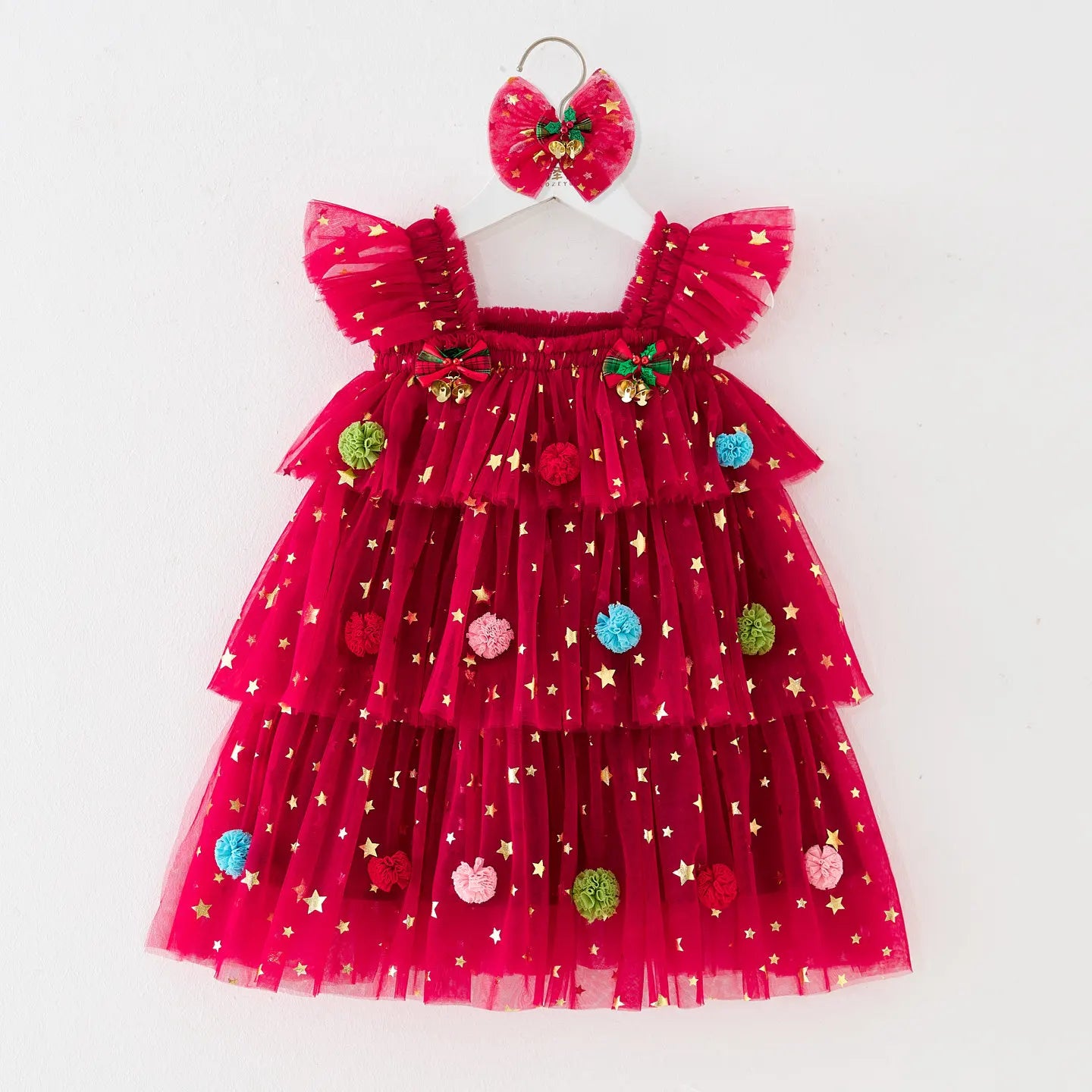 Robe Tutu de noël pour bébé fille, jupe gâteau à manches volantes, vêtements pour tout-petits de 1 à 6 ans, robe de princesse décontractée, carnaval, bal d'halloween