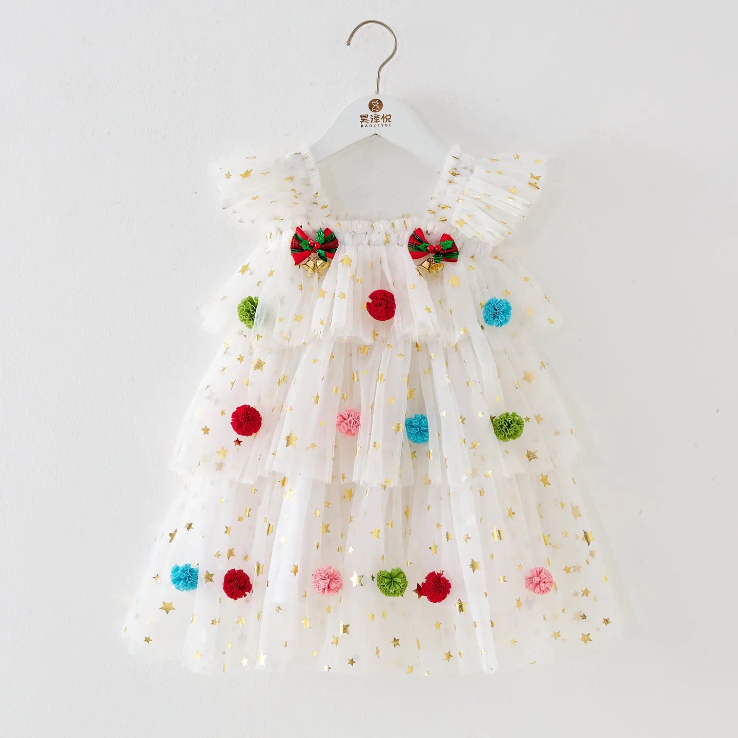 Robe Tutu de noël pour bébé fille, jupe gâteau à manches volantes, vêtements pour tout-petits de 1 à 6 ans, robe de princesse décontractée, carnaval, bal d'halloween