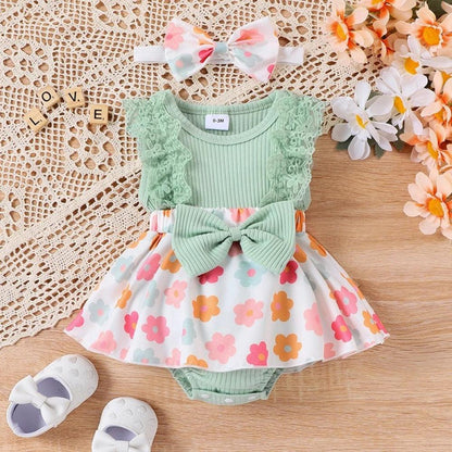 Vestidinho Florzinhas Lili com Laço - Minu Kids