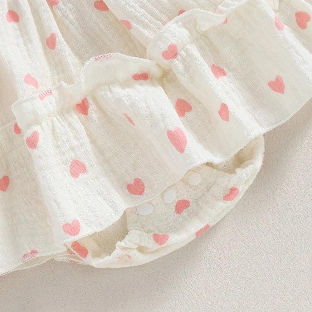 Vestidinho Corações Princesinha Branco - Minu Kids