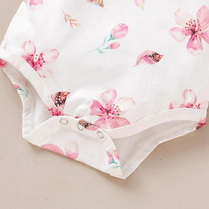 Conjunto Judi Flores Body e Saia Rosa - Minu Kids