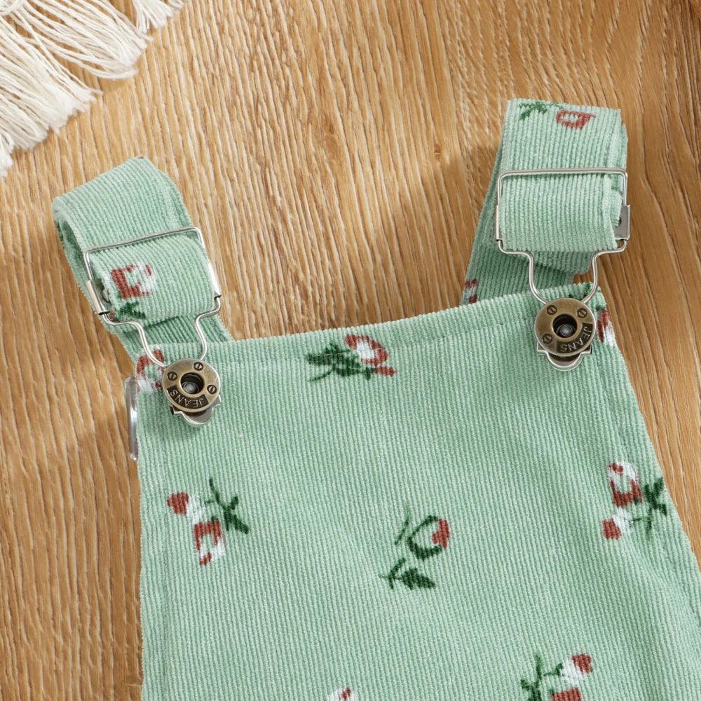 Conjuntinho Hana Blusa e Jardineira Verde - Minu Kids