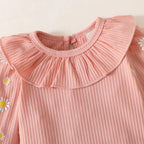 Conjunto Margaridas Body e Calça Rosa - Minu Kids