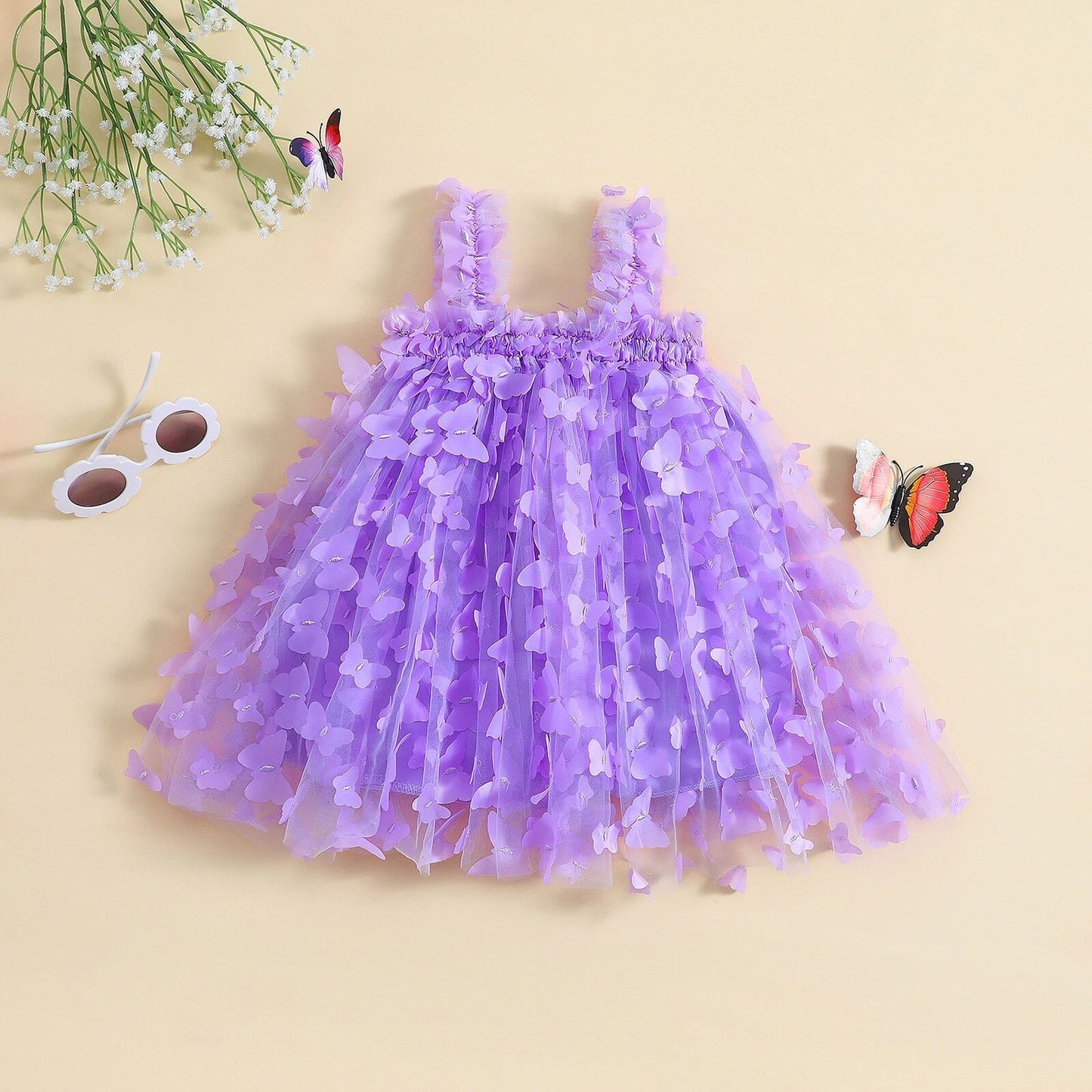 Little Butterflies Tulle Kids Dress