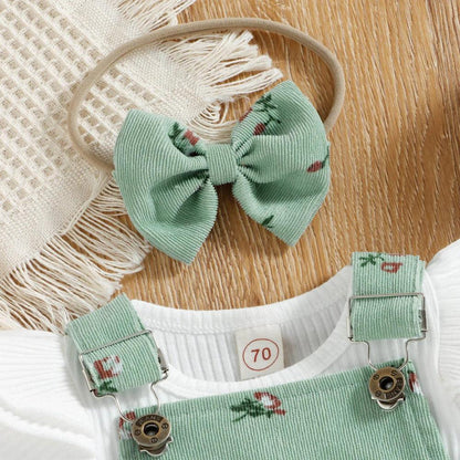 Conjuntinho Hana Blusa e Jardineira Verde - Minu Kids