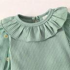 Conjunto Margaridas Body e Calça Verde - Minu Kids