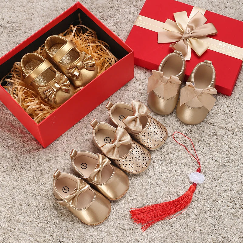 Gold Baby Shoes