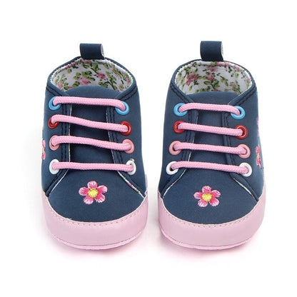 Baby Denim Floral Sneakers
