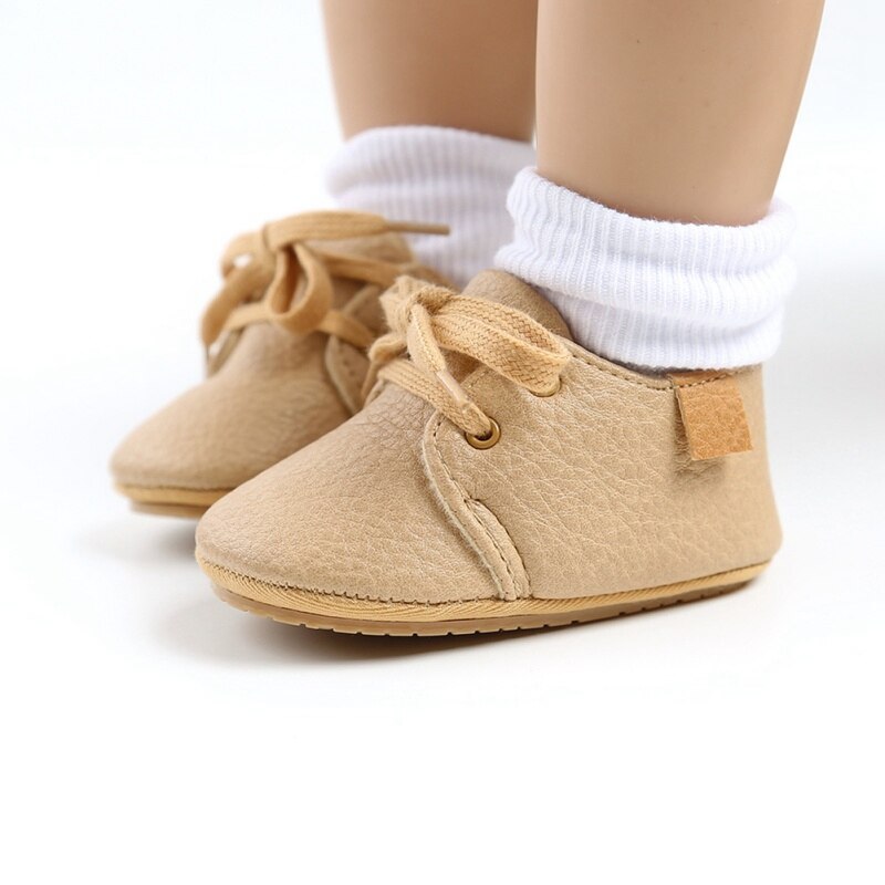 Leather Baby Shoes - Nude