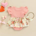 Vestidinho Lina com Laço Rosa - Minu Kids