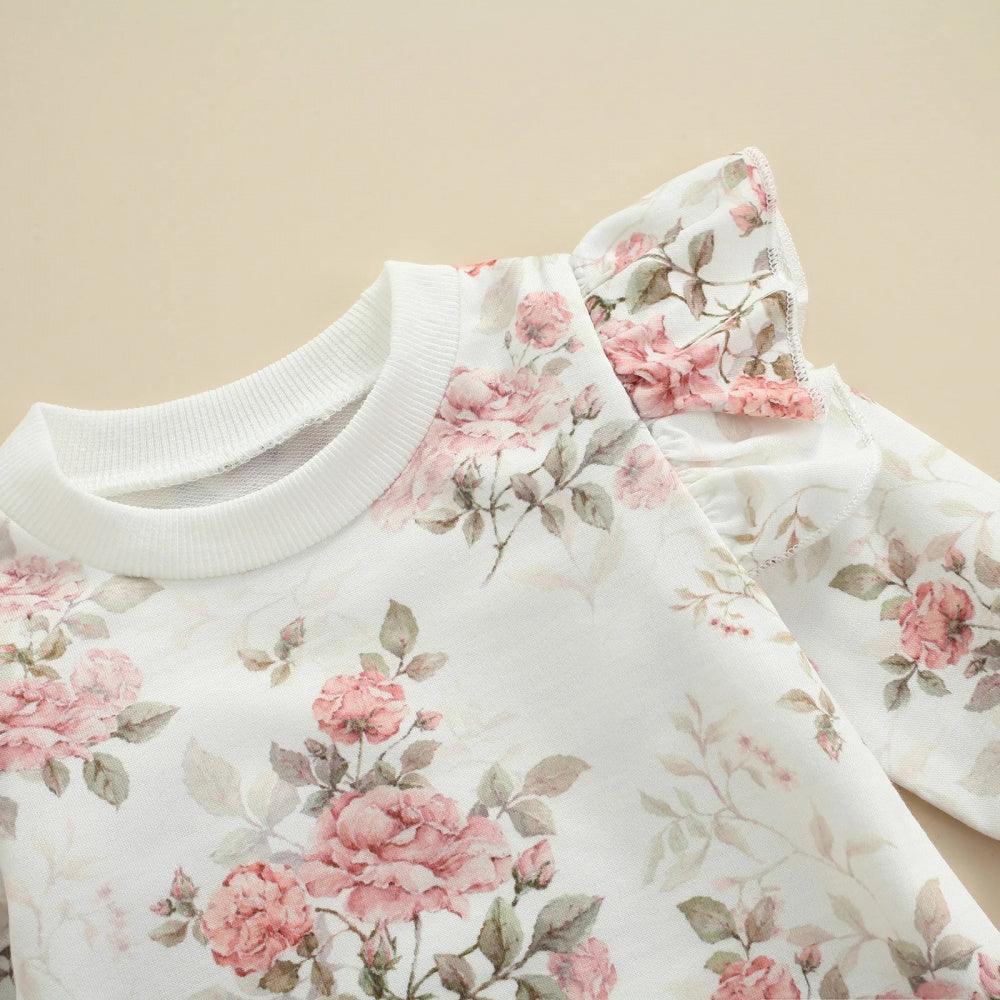 Conjunto Nina Floral Body e Calça Rosa - Minu Kids