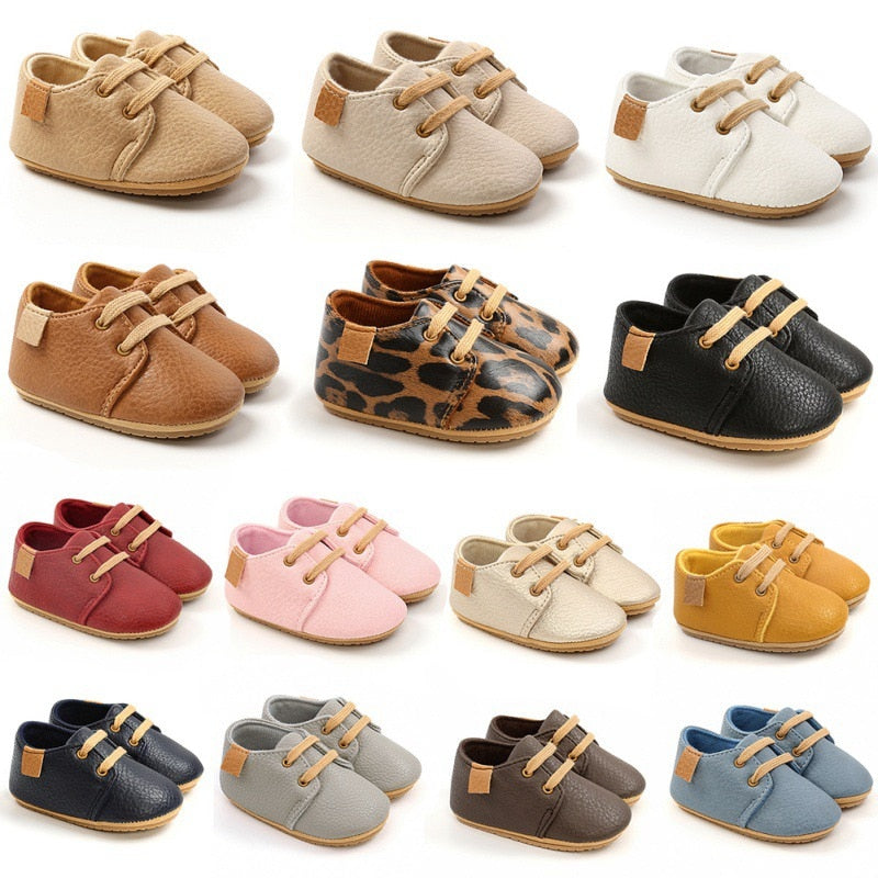 Leather Baby Shoes - Animal Print