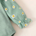 Conjunto Margaridas Body e Calça Verde - Minu Kids