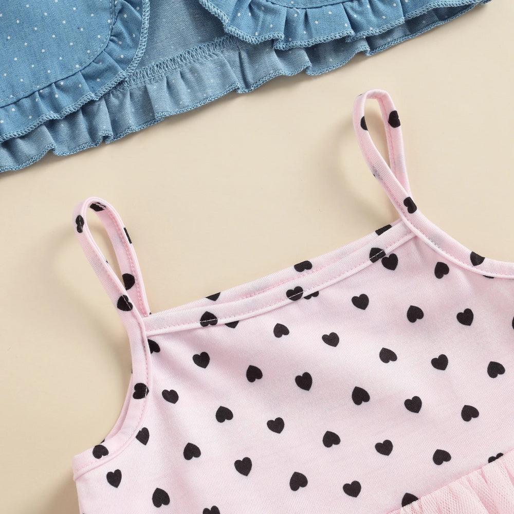 Conjuntinho Jude Jaquetinha e Vestido Rosa - Minu Kids